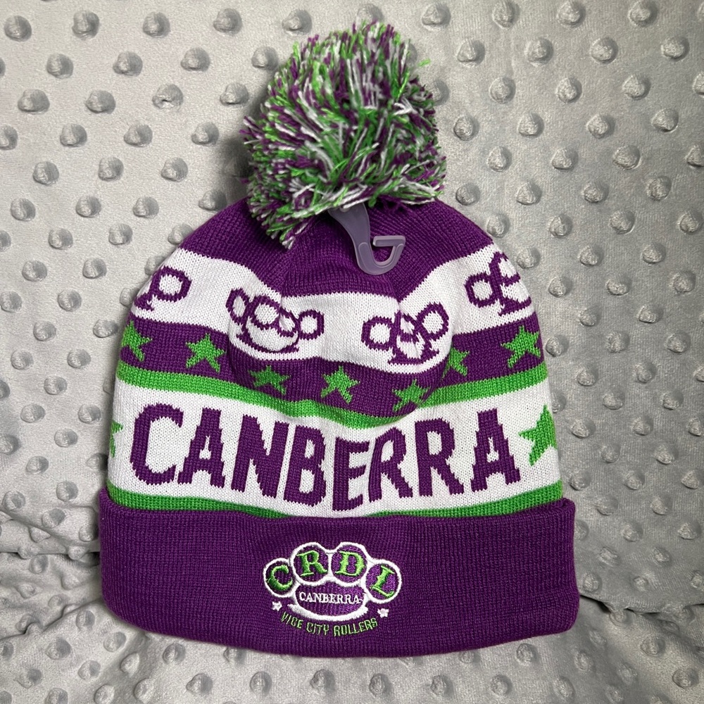 Canberra Roller Derby League Team Beanie NWT Vice City Rollers of Australia
